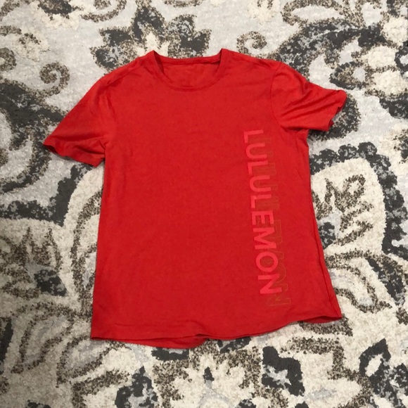 lululemon athletica Tops - Lulu🍋 Basic Tee Graphic Red/Orange size small